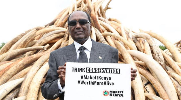 Omondi's sentiments were echoed by Brand Kenya Board Chairman Chris Kirubi who said the illegal trade of wildlife products will destroy the country's treasured heritage if not stopped/FRANCIS MBATHA