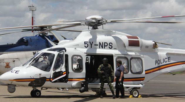 The chopper is fitted with special features such as night vision, a full medical evacuation kit and security cameras to enable police to effectively encounter security challengers across all parts of the country/MIKE KARIUKI