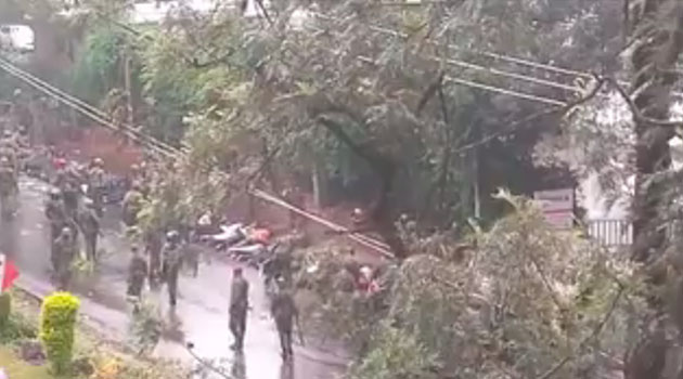 A screen grab of the video shows the students being beaten by GSU officers/COURTESY