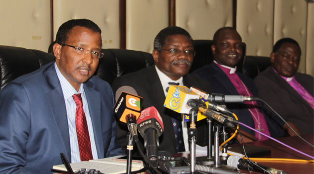 The religious leader who met the IEBC officials on Wednesday afternoon led by the General Secretary of the National Council of Churches of Kenya, Reverend Canon Peter Karanja, insisted that the due process of the law must be followed/MIKE KARIUKI