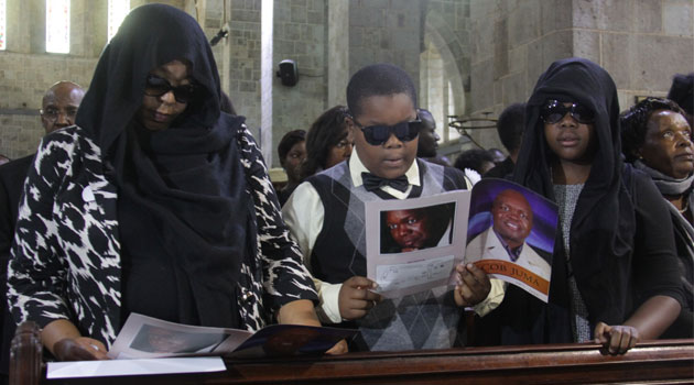 In his eulogy he praised his late father, who he remembered as a man of peace/MIKE KARIUKI