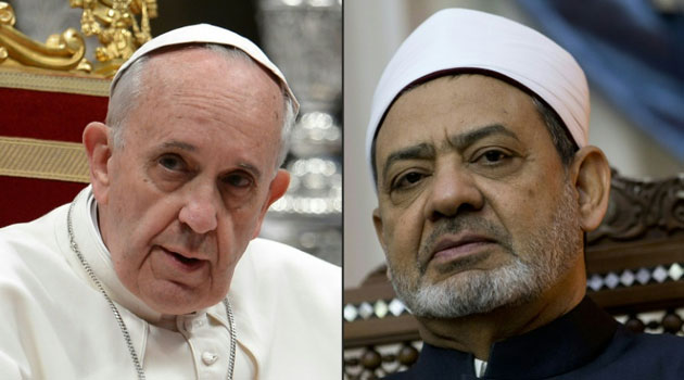 The first Vatican meeting between the leader of the world's Catholics and the highest authority in Sunni Islam marks the culmination of a significant improvement in relations between the two faiths since Francis took office in 2013/AFP