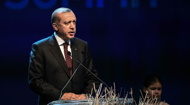 Turkish President Recep Tayyip Erdogan speaks during the World Humanitarian Summit in Istanbul on May 23, 2016/AFP