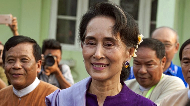 Suu Kyi is barred from the presidency by the military-drafted constitution despite having led her pro-democracy party to a landslide victory in November/AFP