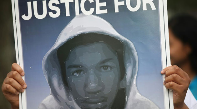 Trayvon Martin was fatally shot as he was walking home with iced tea and candy in February 2012/AFP