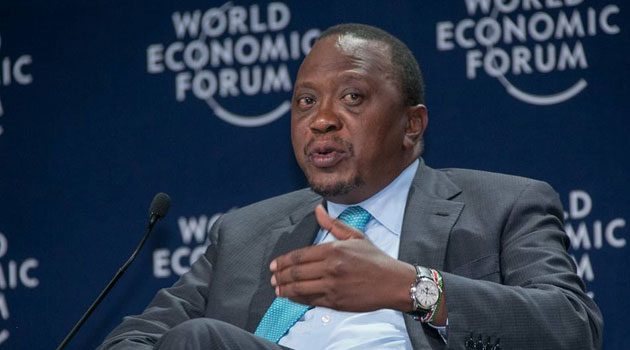 President Kenyatta President Uhuru Kenyatta who was a panelist on the discussion on 'Growth In Africa: Rising or Falling' on Wednesday afternoon at the World Economic Forum in Kigali/PSCU