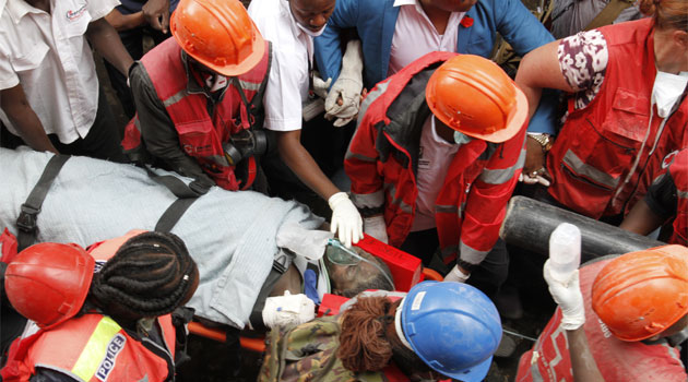 The woman was found trapped alive under the rubble of the collapsed building with no physical injury, according to the Incident Commander Pius Masai/MIKE KARIUKI