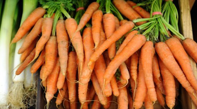 Carrots are loaded with beta-carotene, a natural chemical that the body can transform into Vitamin A - the deeper the orange colour, the more beta-carotene/AFP