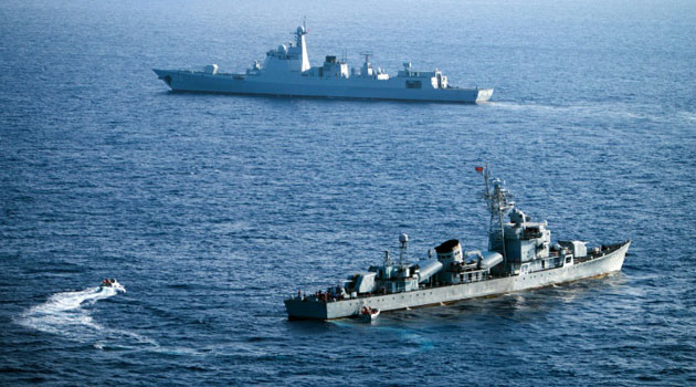China's South Sea Fleet takes part in a drill in the Xisha Islands, or the Paracel Islands in the South China Sea on May 5, 2016/AFP