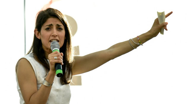 Virginia Raggi has leapt from anonymity to become one of the best-known faces in Italian politics in the space of only a few months on the campaign trail/AFP