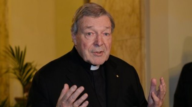 Vatican finance chief Cardinal George Pell speaks to the media at Hotel Quirinale in Rome, on March 3, 2016, at the end of giving evidence via video-link to Australia's Royal Commission into Institutional Responses to Child Sexual Abuse, in Sydney/AFP