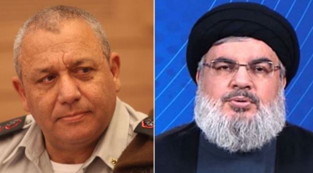 Eisenkot and Nasrallah/AFP-File 