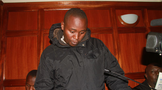 Leonard Mwangi (pictured) was arrested on Monday and produced in court on Tuesday/CFM NEWS