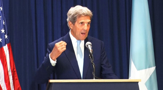 US Secretary of State John Kerry who was in Kenya Monday announced Sh11.8 billion for Somalia refugees/KEVIN GITAU
