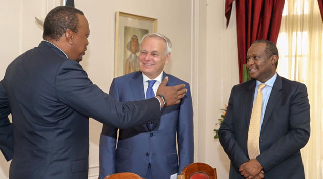 President Kenyatta spoke Monday during a meeting with French Foreign Minister Jean-Marc Ayrault who paid him a courtesy call at State House, Nairobi/PSCU