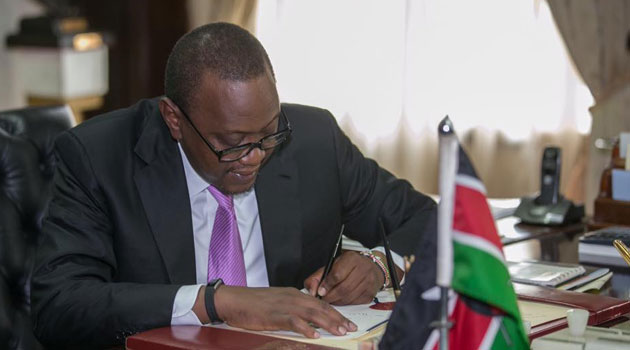 President Kenyatta will then have 14-days within which to either sign or reject it by sending it back to Parliament/FILE
