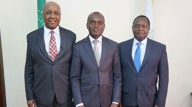 Justice Ben Kioko (right) was named the African Court's Vice President in elections conducted on Monday in Arusha, Tanzania.  Kioko was elected judge of the African Court in July 2012 for a six-year term/FILE