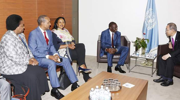 Earlier in the week when Kenya's high level delegation to the UN sat down with Secretary General Ban Ki Moon/COURTESY