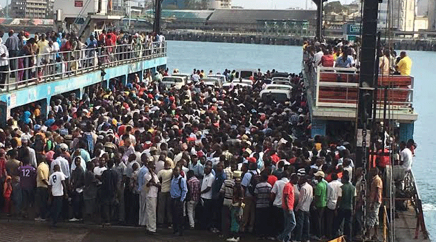 Likoni Channel has lately faced frequent breakdowns due to the condition of the three ferries that are poorly maintained. Photo/CFM.