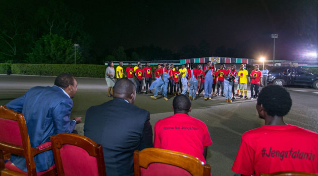 President Kenyatta was speaking at State House, Nairobi last evening when he addressed a group of youths who participated in the new talent search show dubbed ‘Jenga Talanta’/PSCU