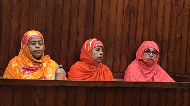 Naima Mohammed, Saida Ali Haji and Shukuri Ali Haji were however not allowed to take plea since they had difficulties communicating/CFM NEWS