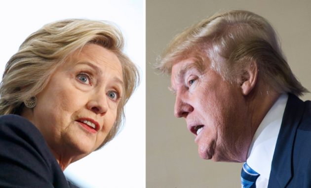Hillary Clinton (left) and Donald Trump are battling for the US presidency