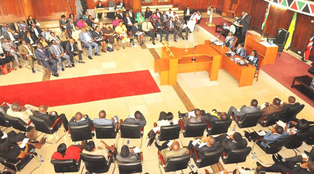 Speaker Alex ole Magelo had earlier stated that the process would go on despite a court order stopping it, but was forced to adjourn the assembly after CORD MCAs failed to show up for the session/FILE