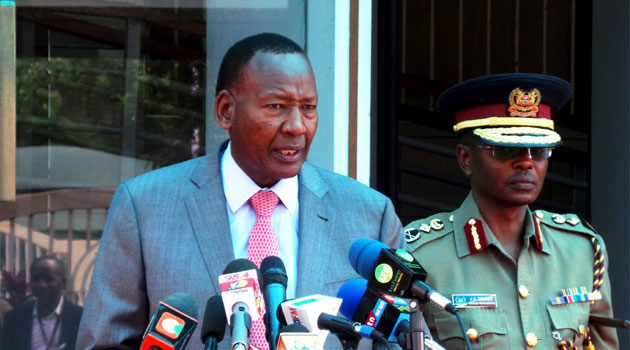 Nkaissery said there is no policy on extra-judicial killings in the police department, "and no death squads exist in the service/MOSES MUOKI