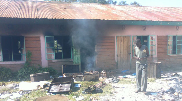 The school Principal Edward Ochiel reported that the fire started at 9:30 pm when the students were in the classrooms attending their evening classes/OJWANG JOE