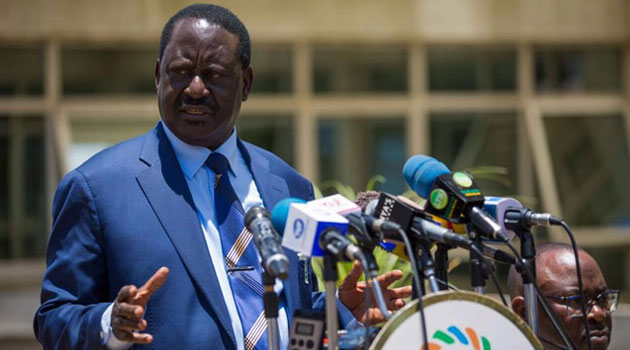 The former Prime Minister had earlier in a news conference, called on President Uhuru Kenyatta to halt the construction citing environmental concerns/CFM NEWS