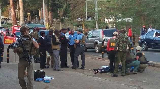 The shooting occurred at the entrance of the VISA section on UN Avenue in Gigiri/MOSES MUOKI