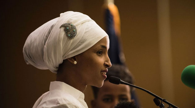 Former refugee Ilhan Omar became America’s first Somali-American Muslim woman legislator on Wednesday/AFP