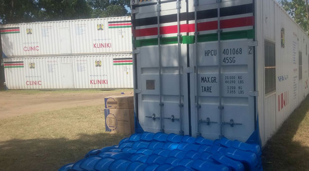 The 100 40-foot containers have been lying at the National Youth Service yard in Miritini/CFM