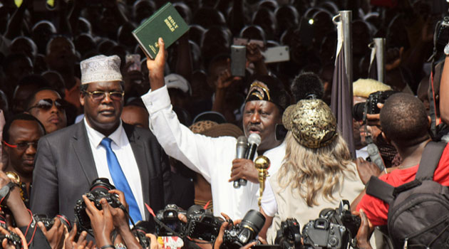 Image result for Raila Swearing in