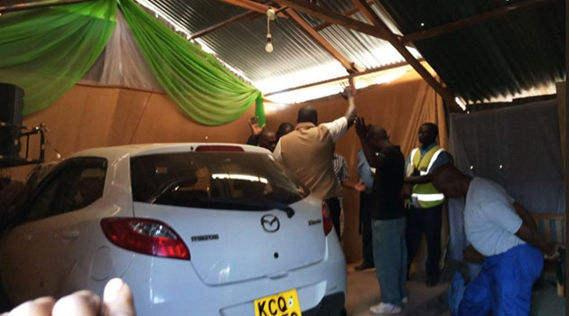 Image result for car runs into church kenya
