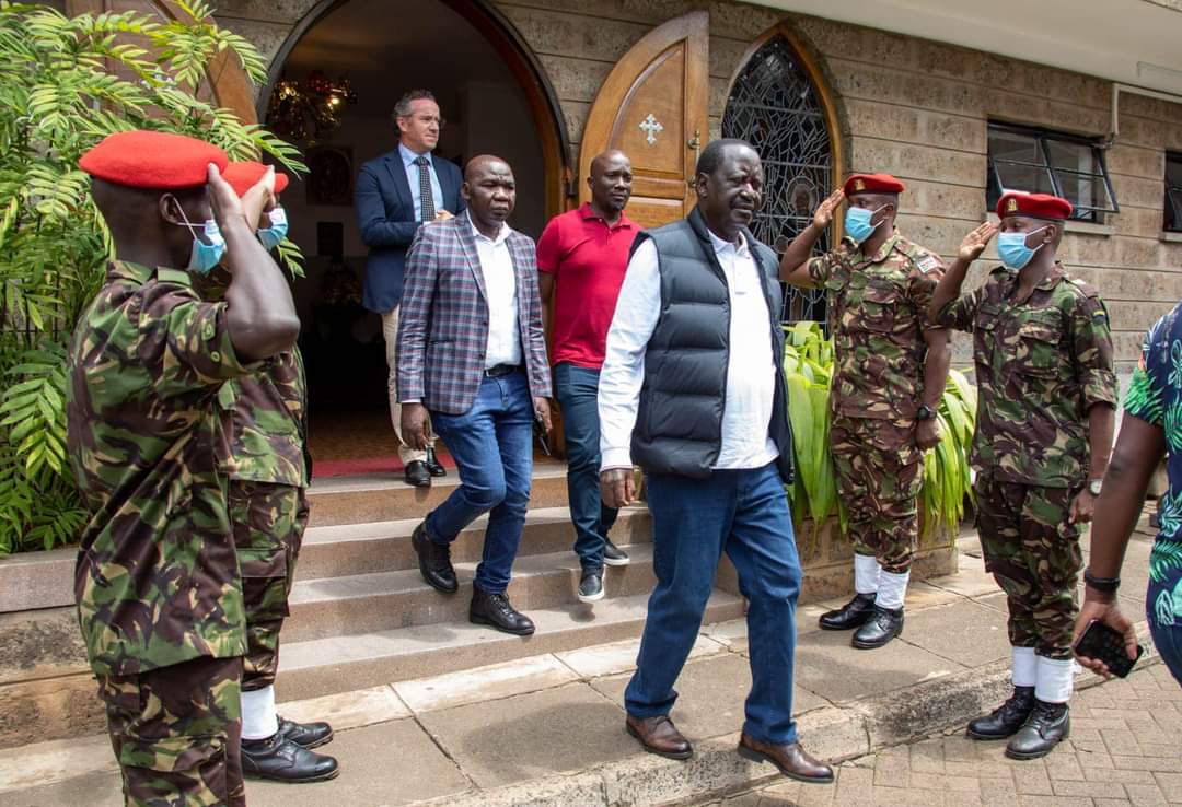 Raila visits Lee Funeral Home to view Kibaki's body » Capital News