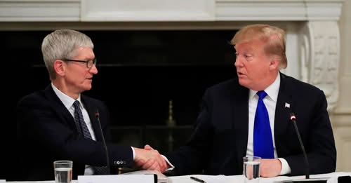 Trump threatens tariffs on EU goods and Apple iPhones