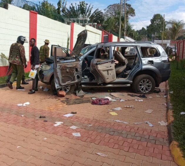 Drama as Trans Nzoia residents protest, deflate EACC, DCI vehicles over Natembeya home raid