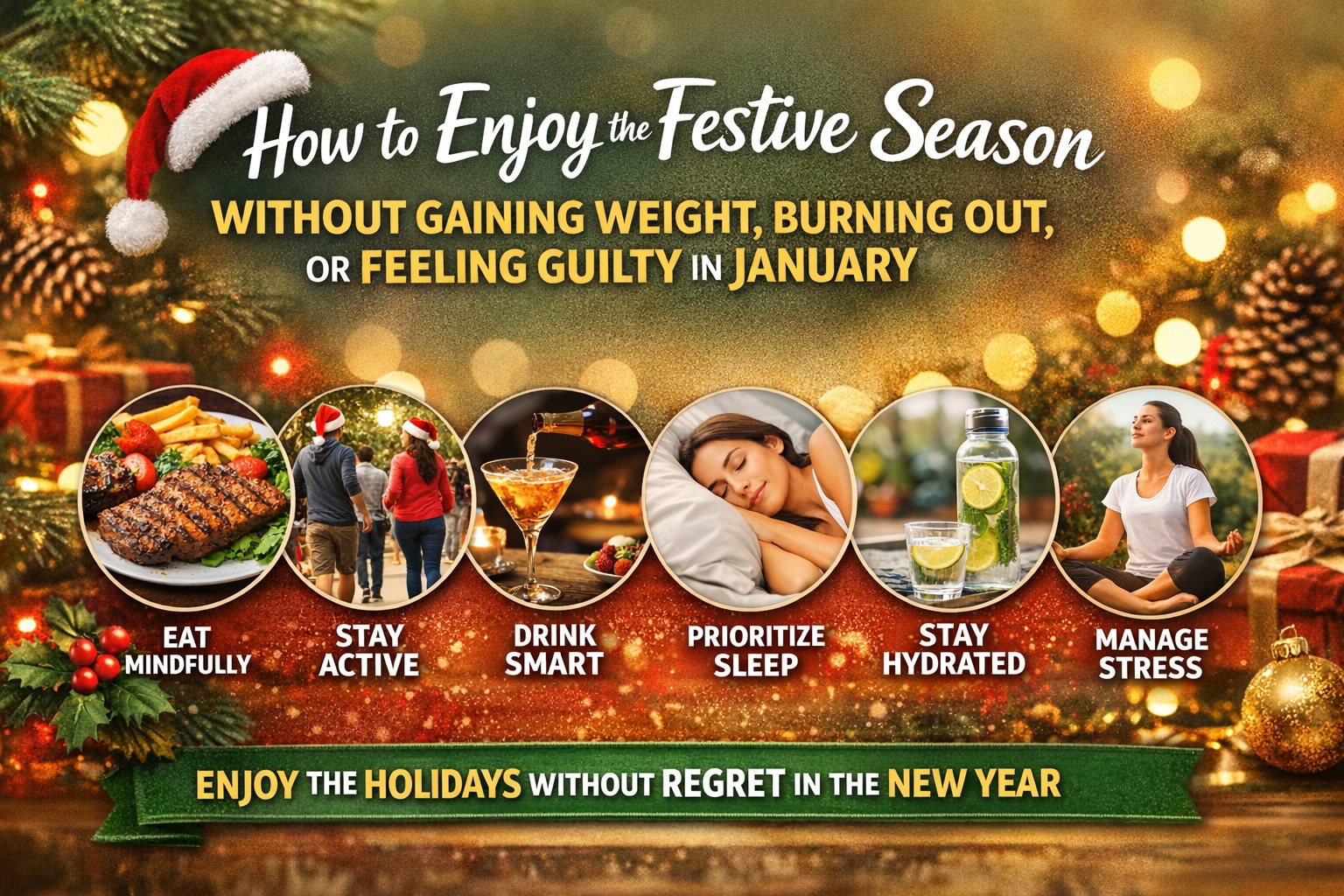How to Enjoy the Festive Season Without Gaining Weight, Burning Out, or Feeling Guilty in January