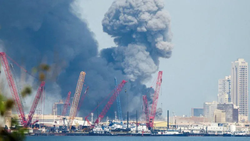 Iran says it has hit US base in Bahrain, as it launches strikes across region