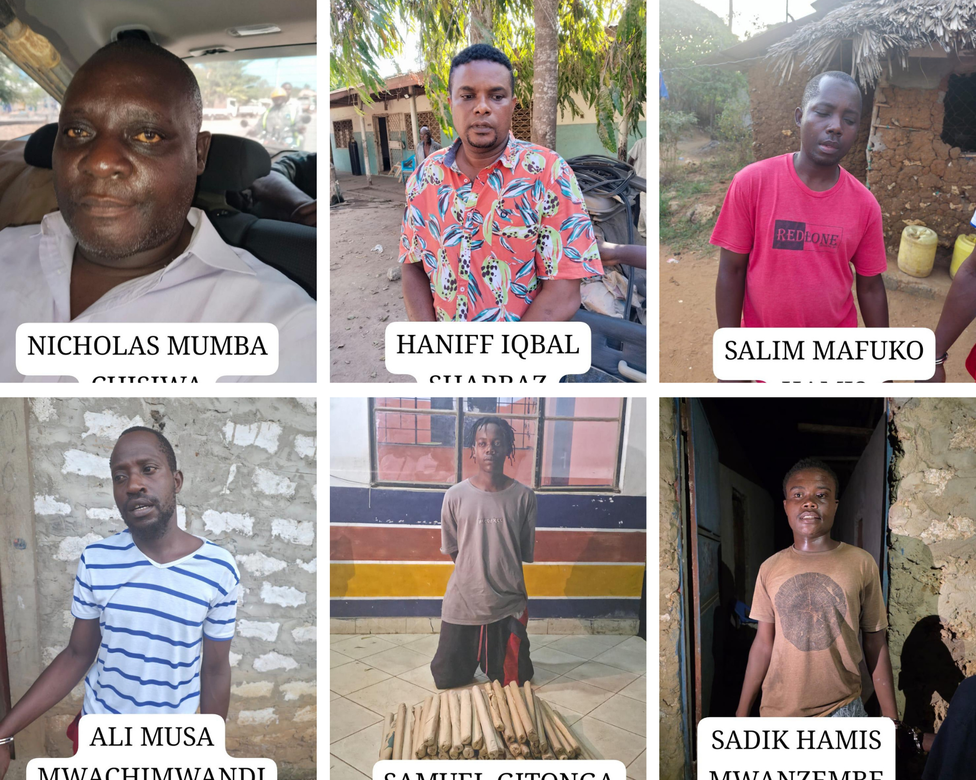 6 suspected ‘panga boys’ gang members arrested in Coast security crackdown