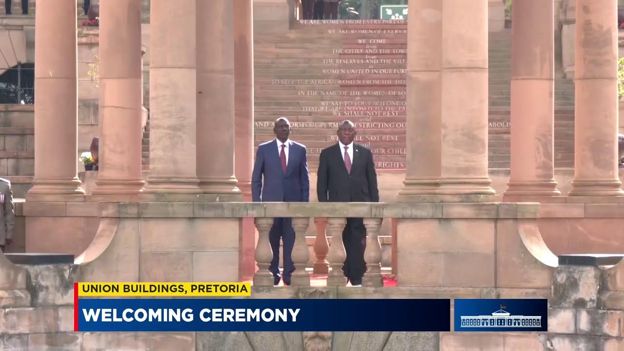 LIVE: Ramaphosa receives Ruto at Union Buildings ahead of talks