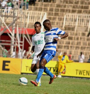 James Situma stop George Odhiambo of Gor Mahia