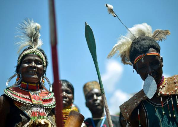 Members of local communities take part in an 840-kilometre (522-mile) "Walk for Peace" against ethnic violence, in Baringo, Kenya on August 6, 2015. PHOTO/AFP