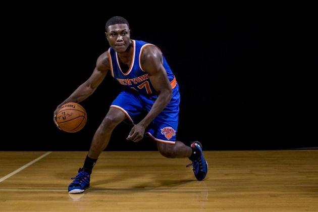 Cleanthony Early of the New York Knicks was shot in the leg in an apparent robbery after leaving a strip club early on December 30, 2015 (AFP Photo/Nick Laham)