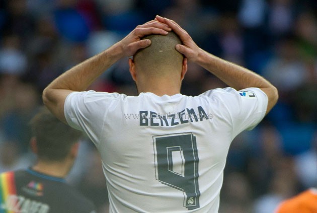 Real Madrid forward Karim Benzema is a doubt for their Champions League semi-final second-leg clash against Manchester City/ PHOTO- AFP