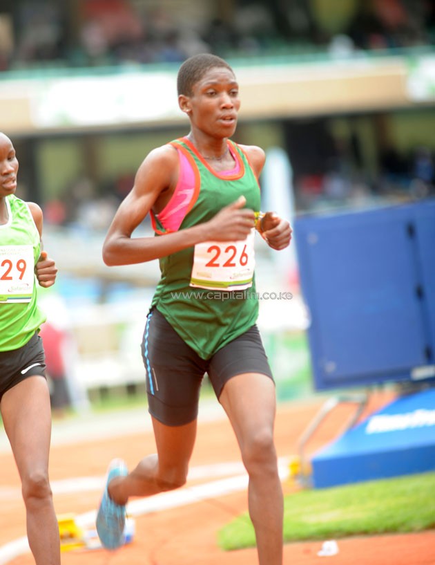 Alice Aprot while competing at the AK National Trials on May 27, 2016.PHOTO/Raymond Makhaya.