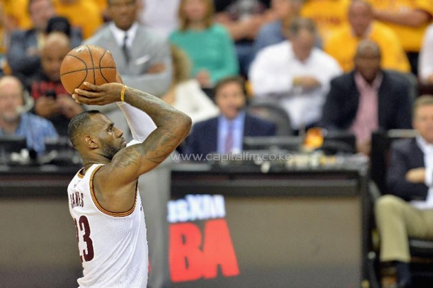 LeBron James of the Cleveland Cavaliers shoots a free throw against the Toronto Raptors in game two of the Eastern Conference Finals (AFP Photo/Jamie Sabau)