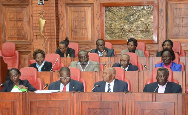 National Olympic Committee of Kenya officials follow proceedings when they were summoned by the Parliamentary Select Committee on Labor and Social Affairs on Sep 6 2016. PHOTO/TIMOTHY OLOBULU