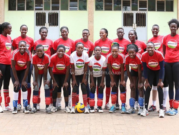 Kenya's U23 volleyball players after a past training session. PHOTO/STAR